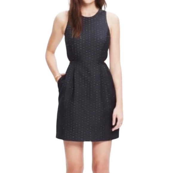 Madewell Dresses & Skirts - MADEWELL NWT Black Dress Gold Dots Pockets Sleeveless Tank Size 6